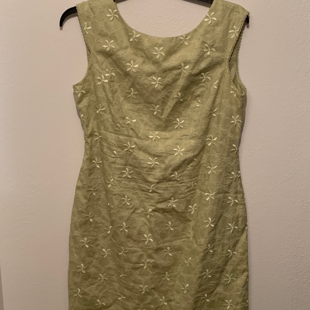 Talbots green sheath dress